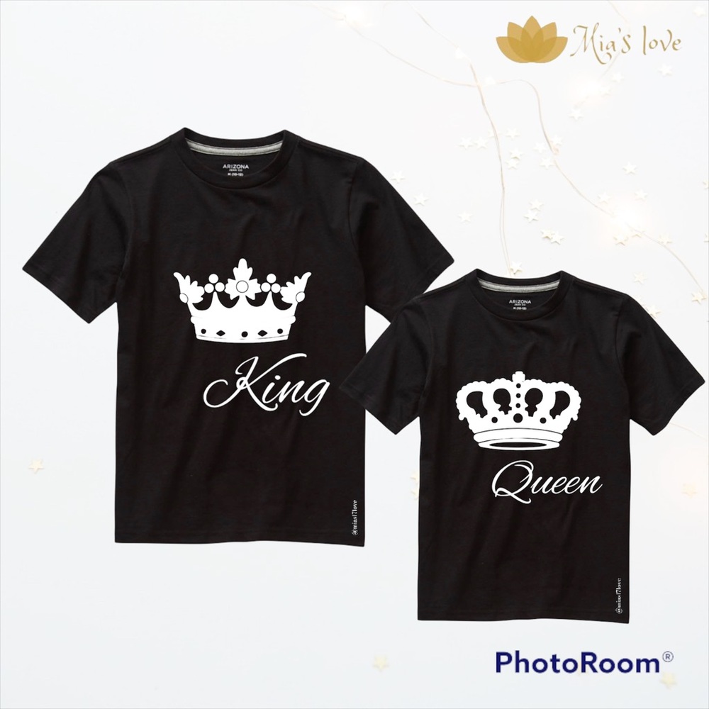 King Queen T-shirts gifts 2 pcs